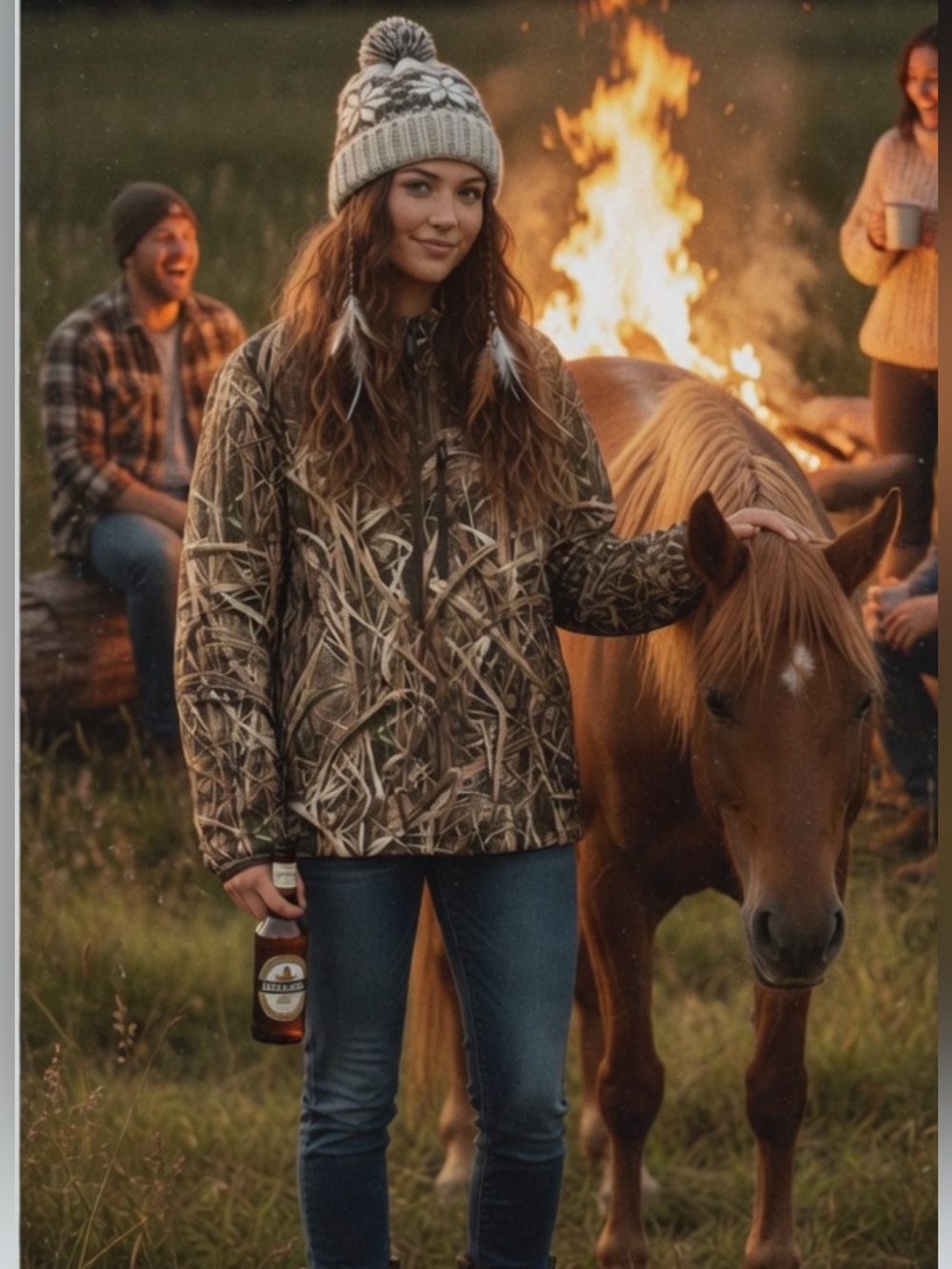 LLBean x Free People ranch Chores Winter coat jacket down ski snowboard Y2K camo
